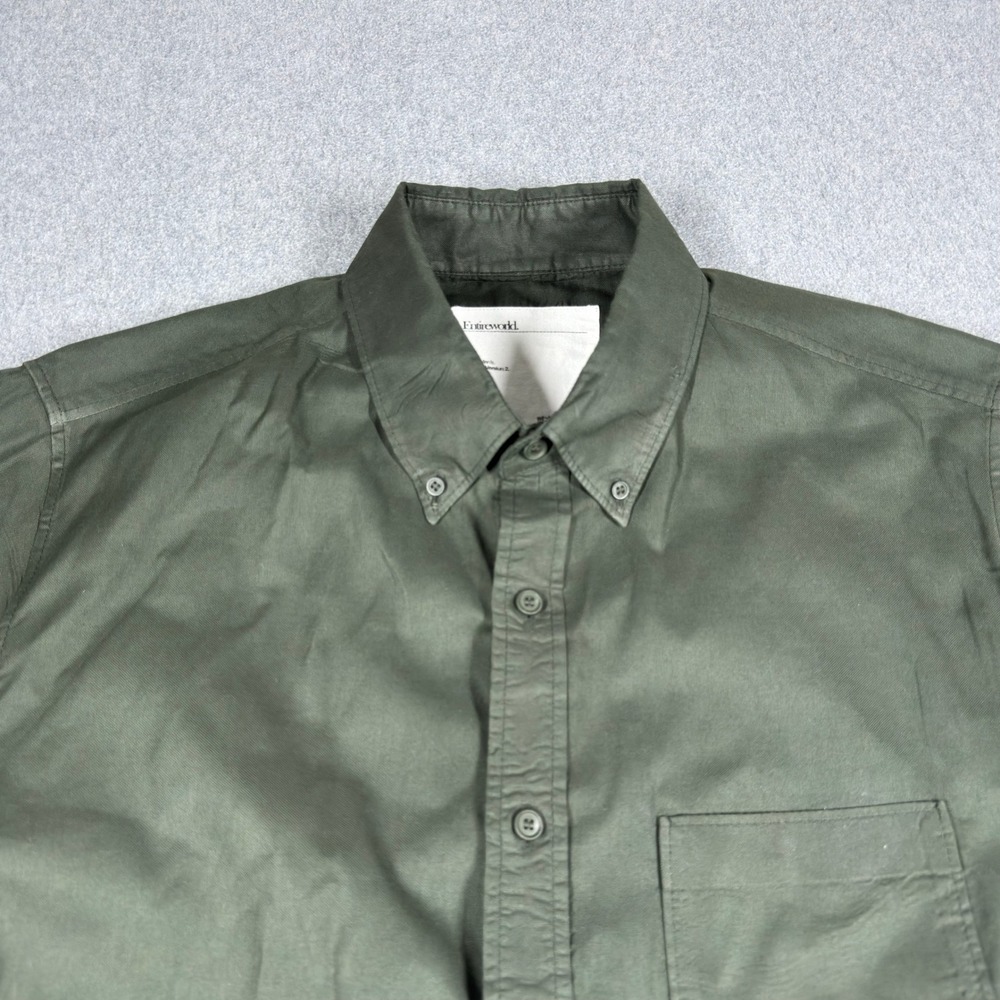 Entireworld Button-Down  Shirt Mens M Green Organic Outerwear Type A Ver 2